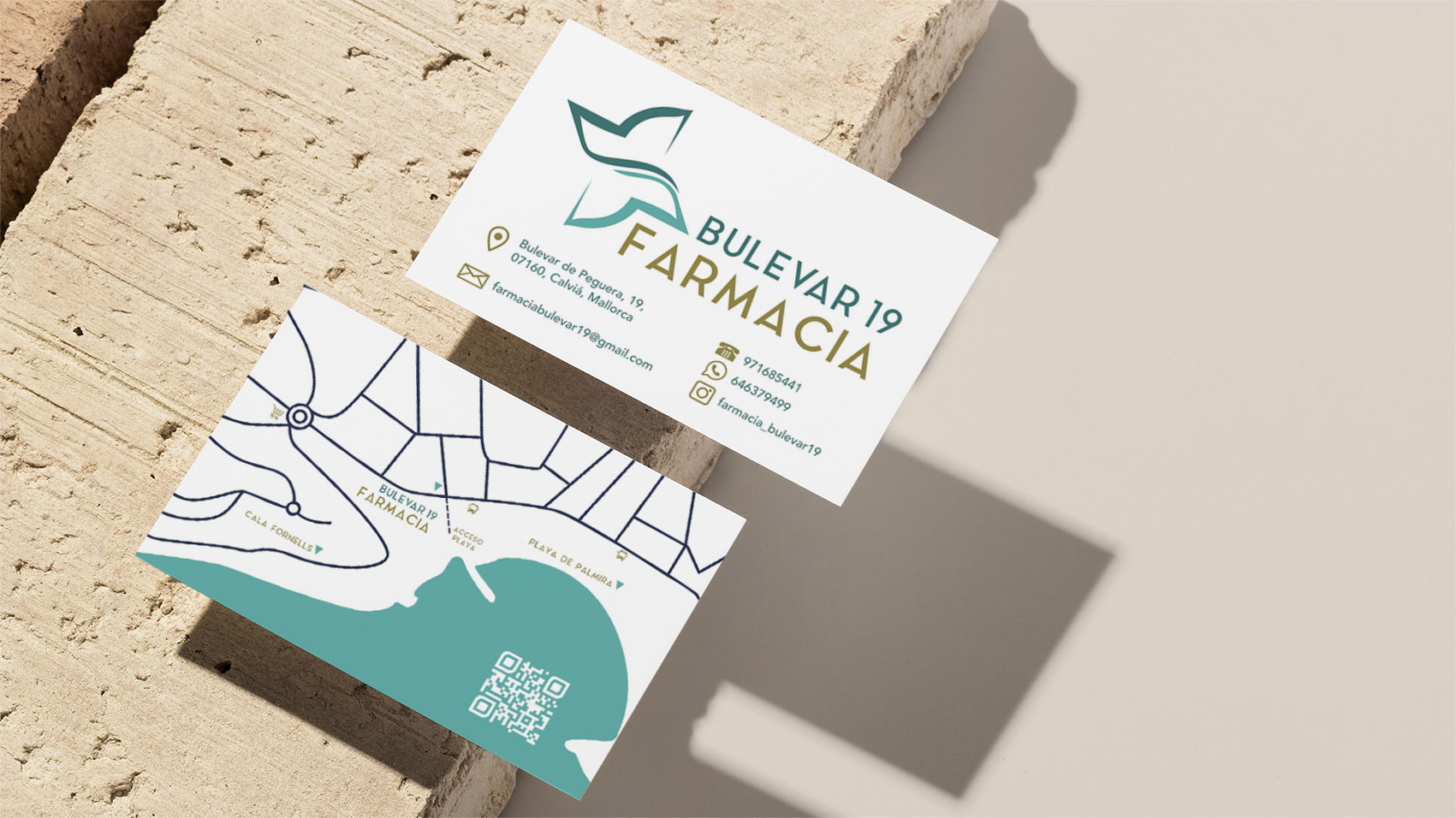Logo, Farmacia Bulevar 19, Graphic Design, Teresa Arroyo Corcobado